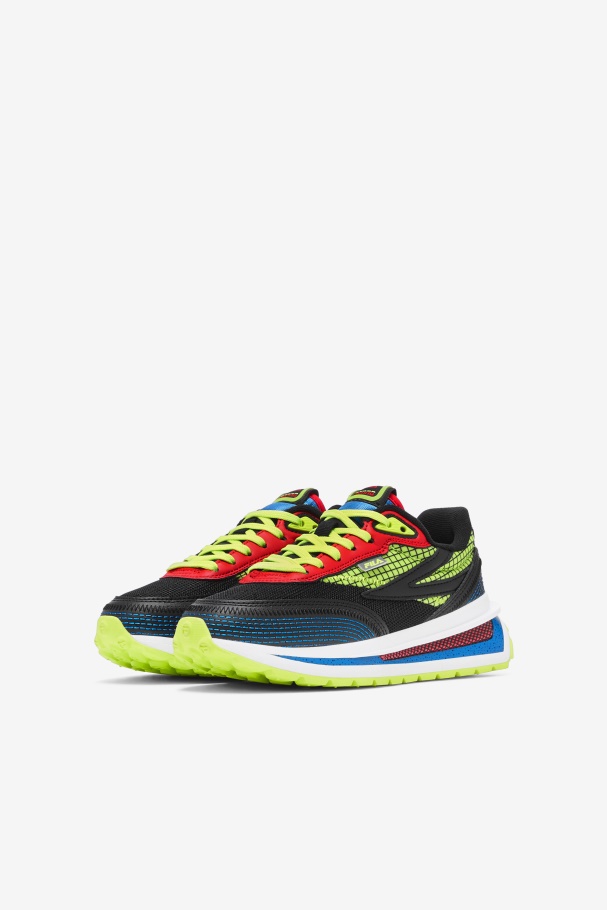 Fila UK Big Kids\' Renno Black/Blue/Red
