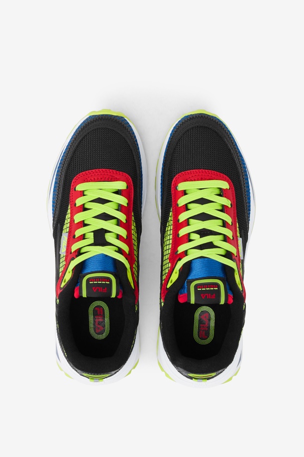 Fila UK Big Kids\' Renno Black/Blue/Red