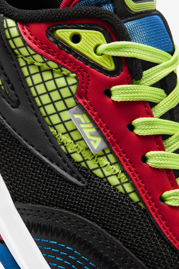 Fila UK Big Kids\' Renno Black/Blue/Red