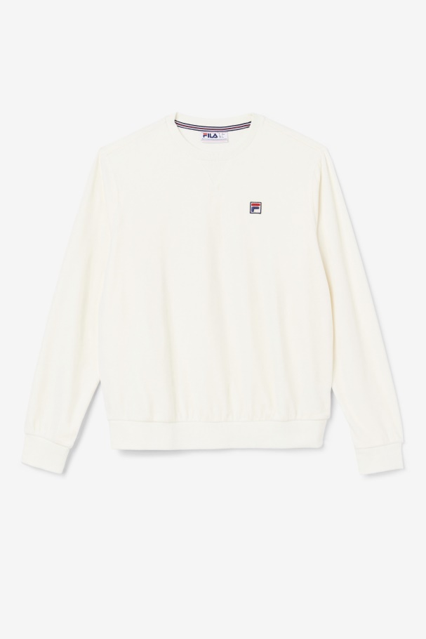 Earl Velour Crew Egret Fila UK