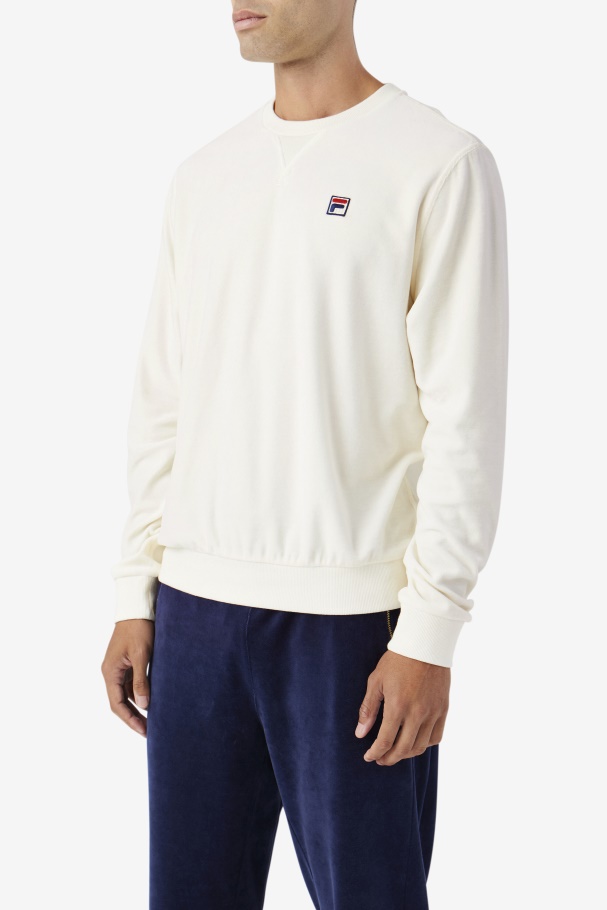 Earl Velour Crew Egret Fila UK