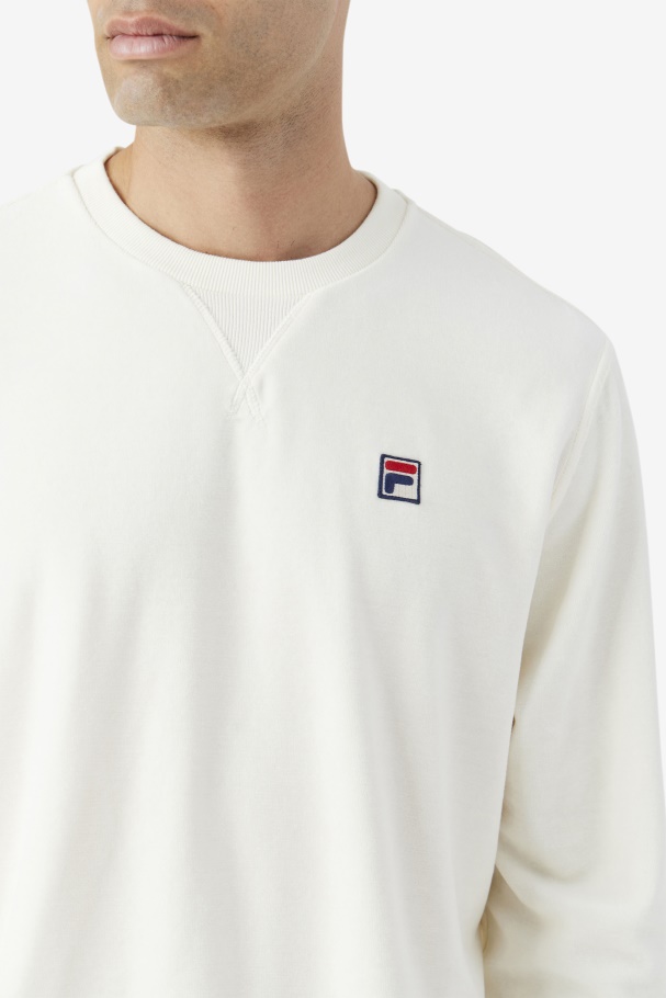 Earl Velour Crew Egret Fila UK