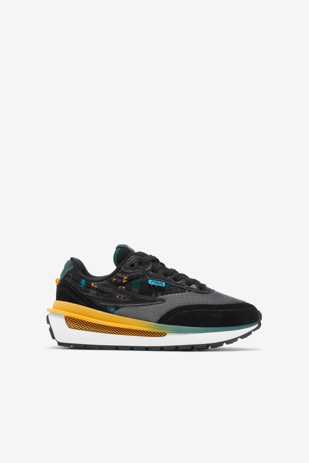 Big Kids\' Renno Fila UK Black/June Bug/Saffron