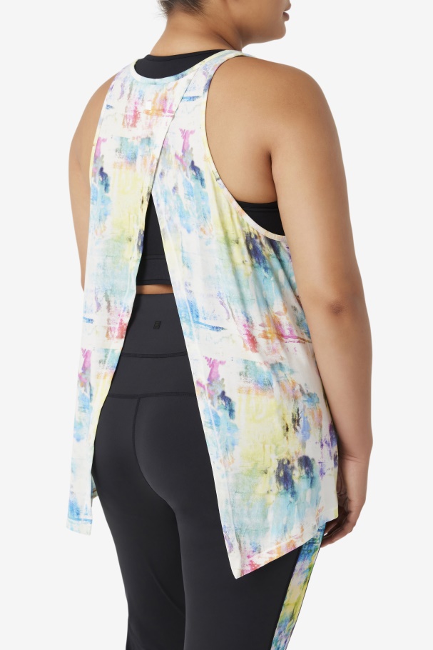 Fila UK Tie Dye Fi-Lux Open Back Tank Top