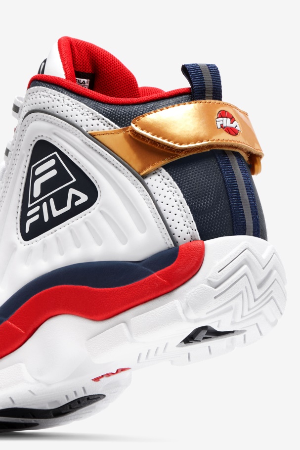 Fila UK Big Kids\' Grant Hill 2 Game Break White/Blues/Red