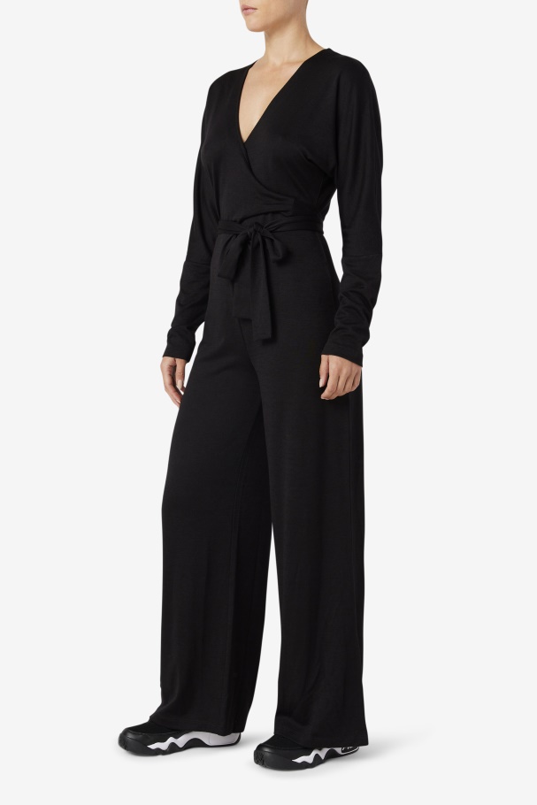 Black Everleigh Jumpsuit Fila UK