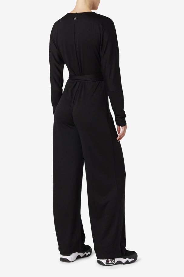 Black Everleigh Jumpsuit Fila UK