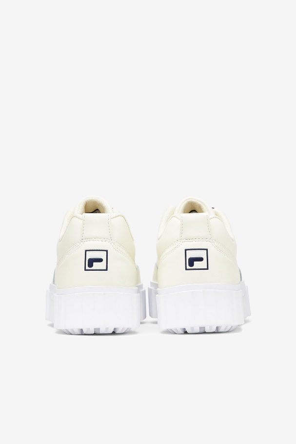 Fila UK Women\'s Sandblast Low Satin Lace White/Navy/White