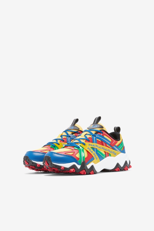 Fila UK Big Kids\' Electromont Lemon/Red/Imperial Blue