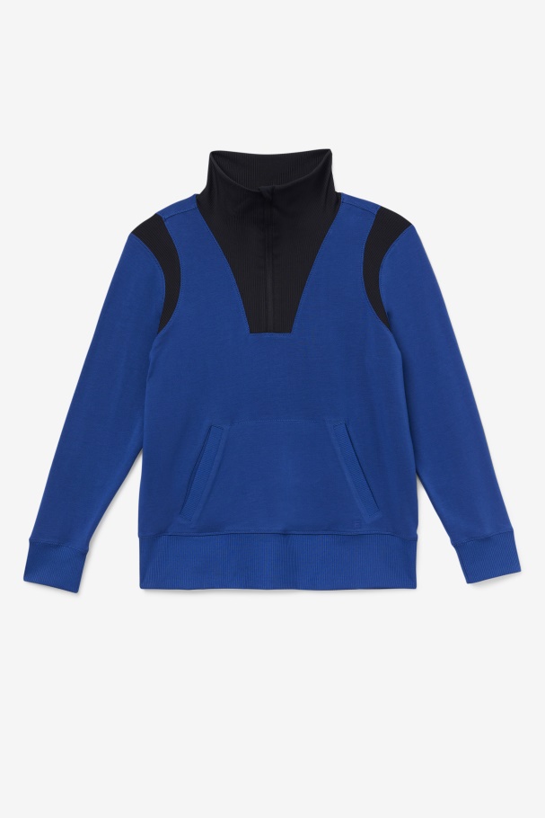 Navy Peony Fila UK Fi-Lux Half Zip