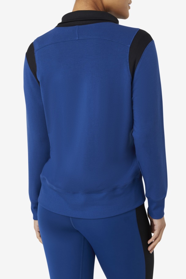 Navy Peony Fila UK Fi-Lux Half Zip