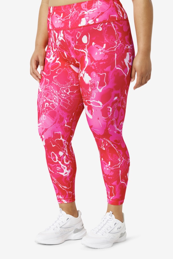 Pink Marble Fila UK Forza Sleek 7/8 Leggings