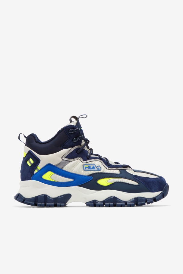 Fila UK Men's Ray Tracer Tr 2 Mid Pelican/Blues/Blue