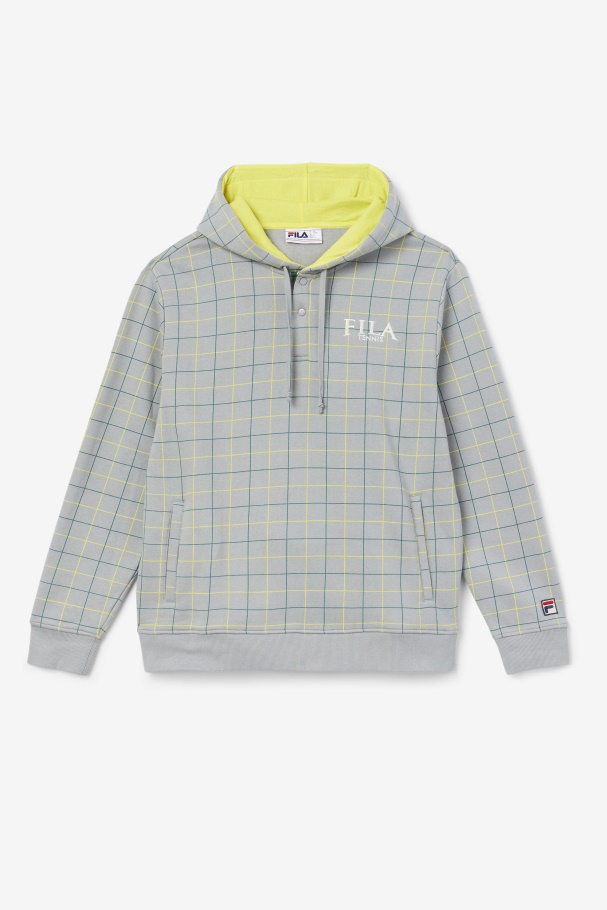 Rish Hoodie Fila UK Monument/Yellow/June Bug