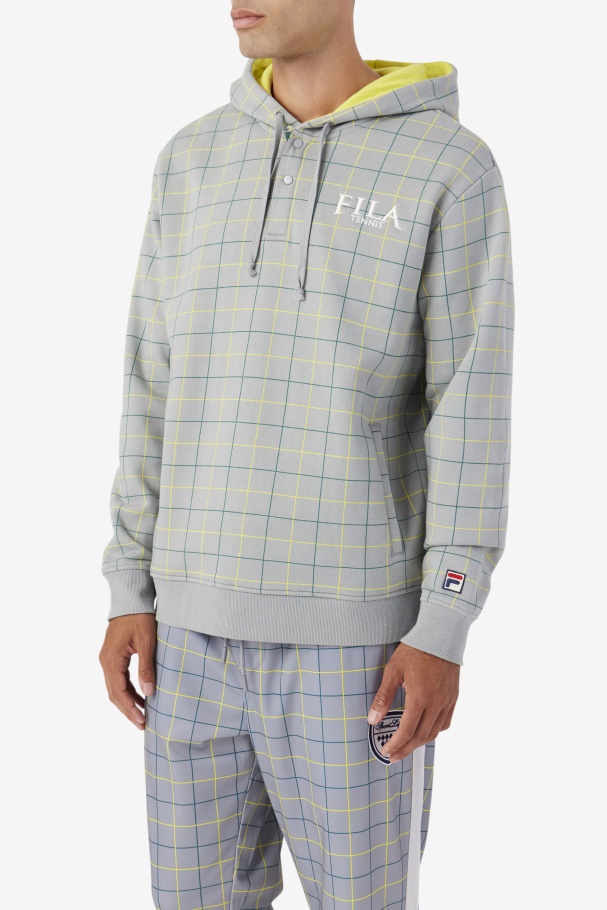 Rish Hoodie Fila UK Monument/Yellow/June Bug