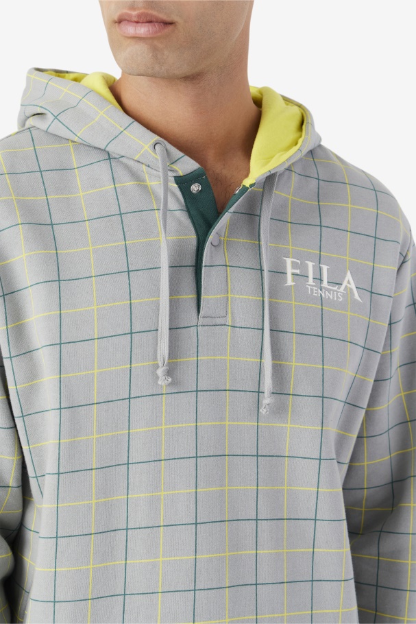 Rish Hoodie Fila UK Monument/Yellow/June Bug