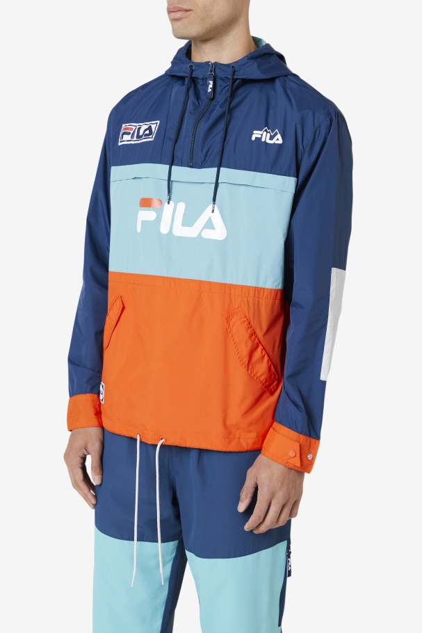 Navy/Bayou/Cherry Tomato Tharu Windjacket Fila UK