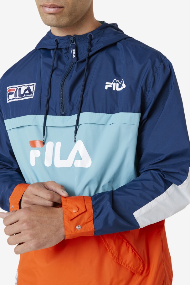 Navy/Bayou/Cherry Tomato Tharu Windjacket Fila UK