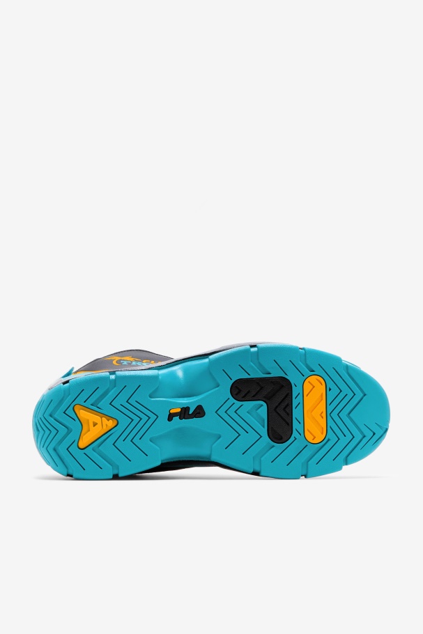 Men\'s Grant Hill 2 x Semi-Pro Fila UK Black/Teal/Zinnia