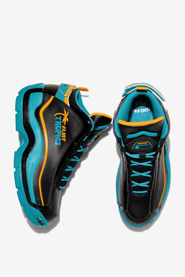 Men\'s Grant Hill 2 x Semi-Pro Fila UK Black/Teal/Zinnia