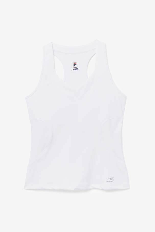 White Pickleball Halter Tank Fila UK
