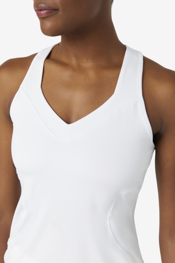 White Pickleball Halter Tank Fila UK