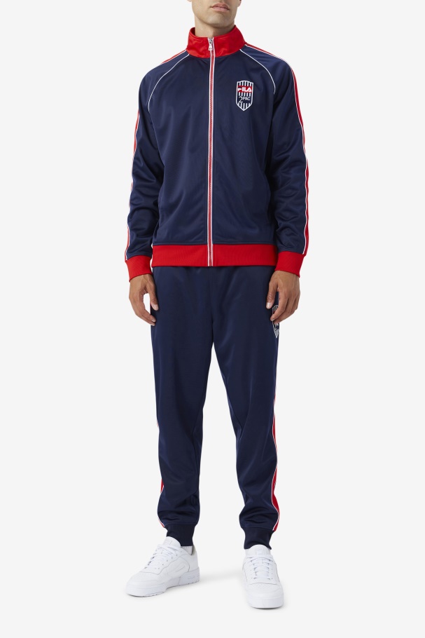 2Pac Track Jacket Navy/Red/White Fila UK