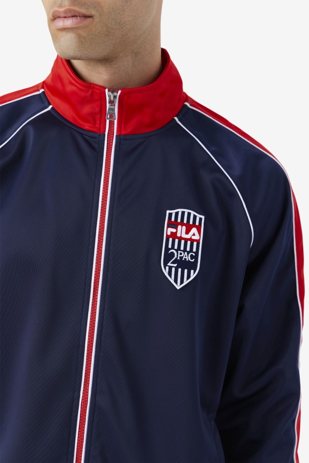 2Pac Track Jacket Navy/Red/White Fila UK