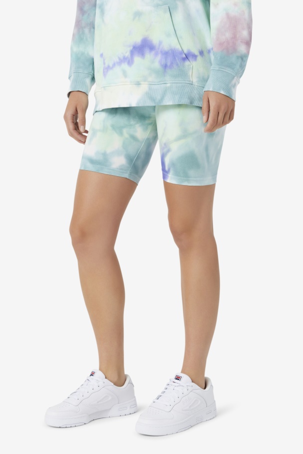 Aruba Blue Tie Dye Taima Tie Dye Bike Short Fila UK