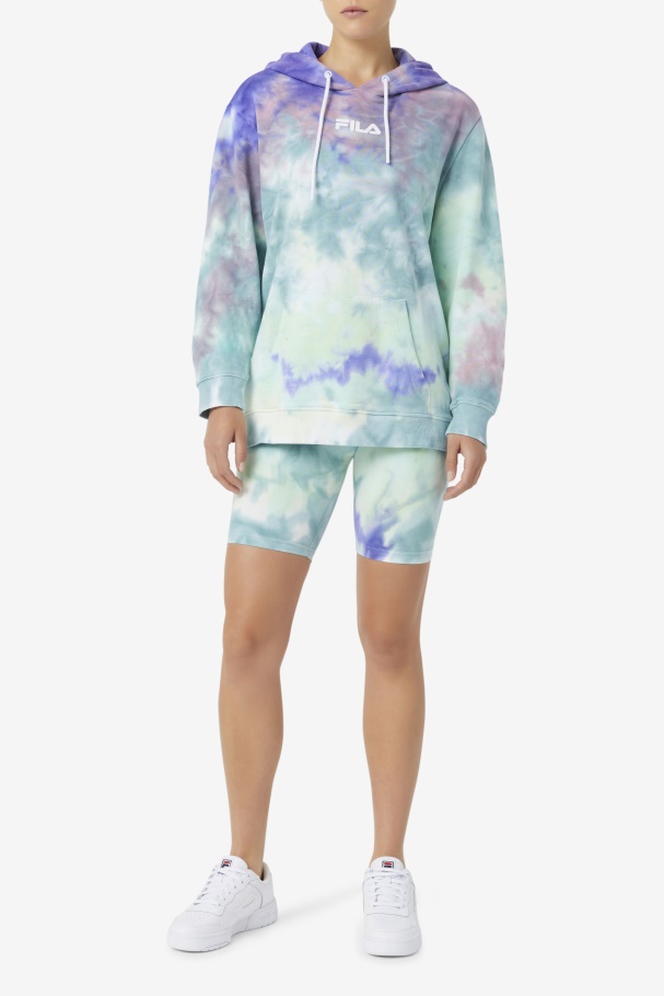 Aruba Blue Tie Dye Taima Tie Dye Bike Short Fila UK