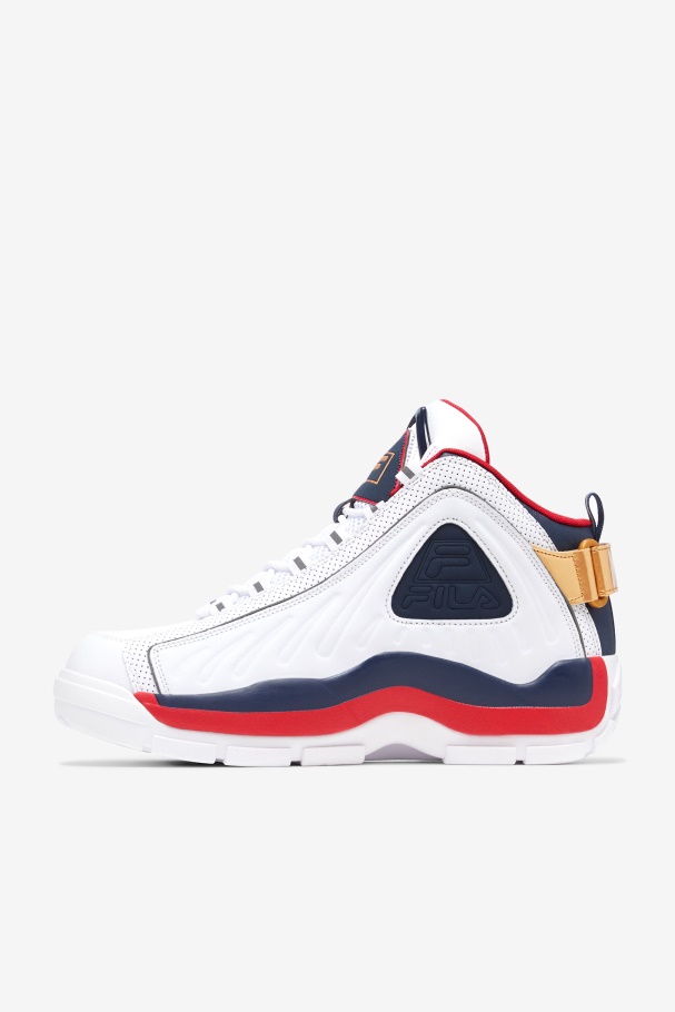 Men\'s Grant Hill 2 Game Break White/Blues/Red Fila UK