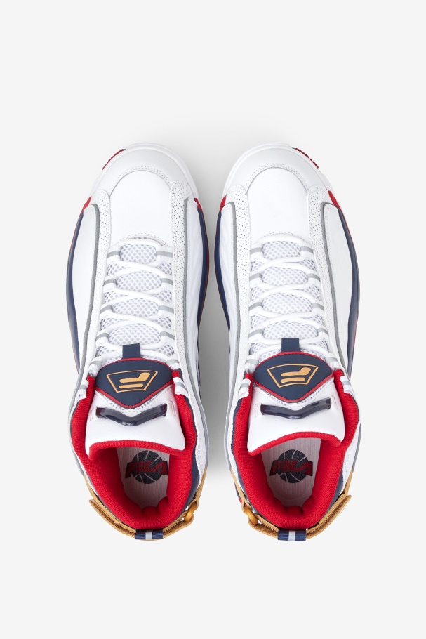 Men\'s Grant Hill 2 Game Break White/Blues/Red Fila UK