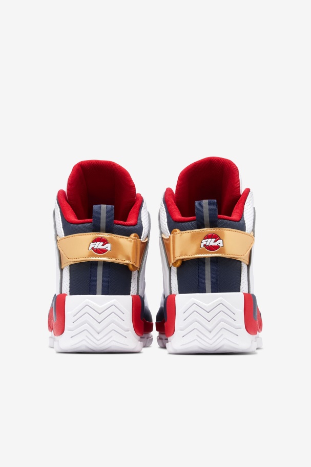Men\'s Grant Hill 2 Game Break White/Blues/Red Fila UK