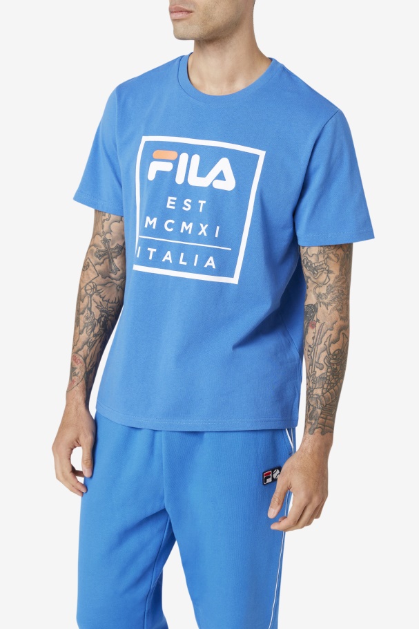 Strong Blue Fila UK Tenez Tee