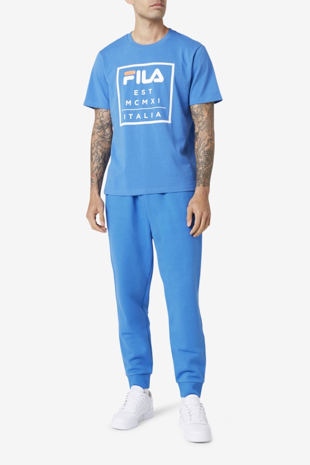 Strong Blue Fila UK Tenez Tee
