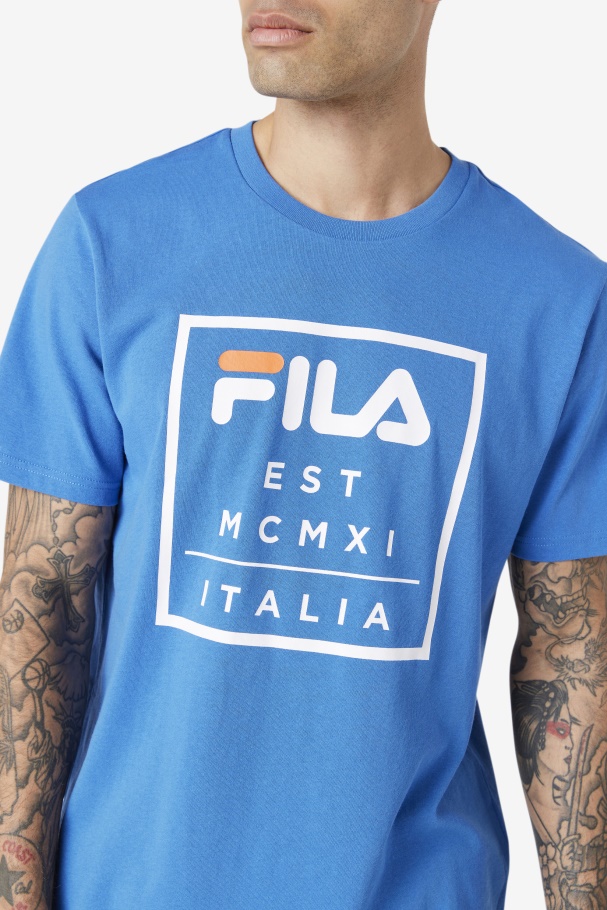 Strong Blue Fila UK Tenez Tee
