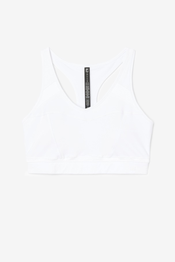 Fila UK White Uplift Racerback Sports Bra