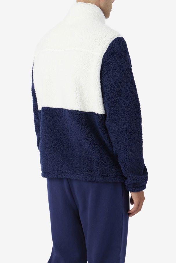 Egret/Navy/Deep Lake Fila UK Ravi Sherpa Jacket