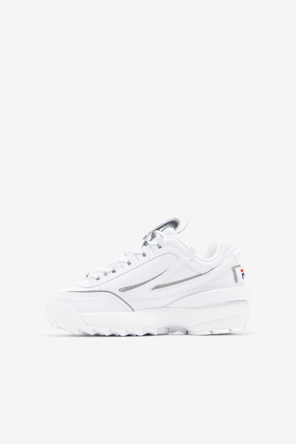 Big Kids\' Disruptor 2 EXP White/Navy/Red Fila UK