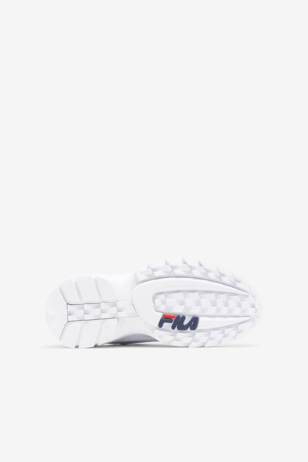 Big Kids\' Disruptor 2 EXP White/Navy/Red Fila UK