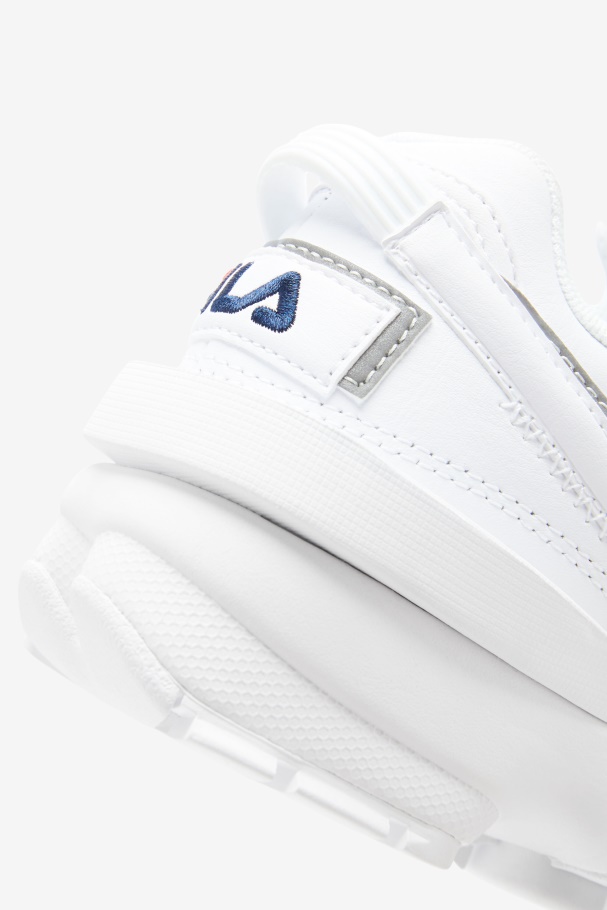 Big Kids\' Disruptor 2 EXP White/Navy/Red Fila UK