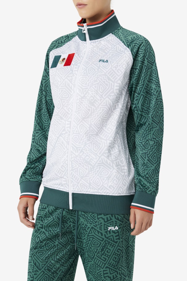 June Bug/White/Fiery Red Fila UK Mexico Track Jacket