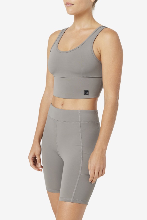 Brushed Nickel Fila UK Kora Bra Top