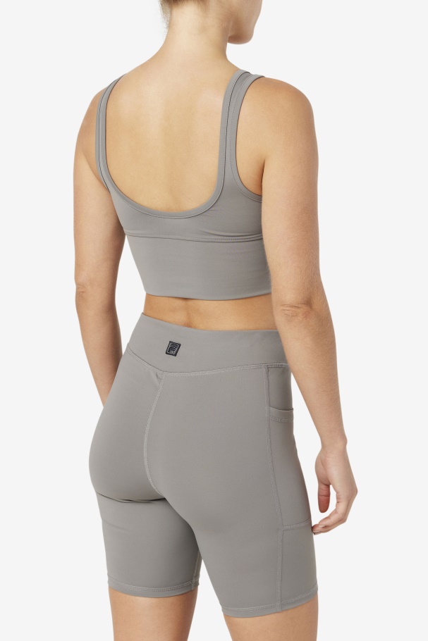 Brushed Nickel Fila UK Kora Bra Top