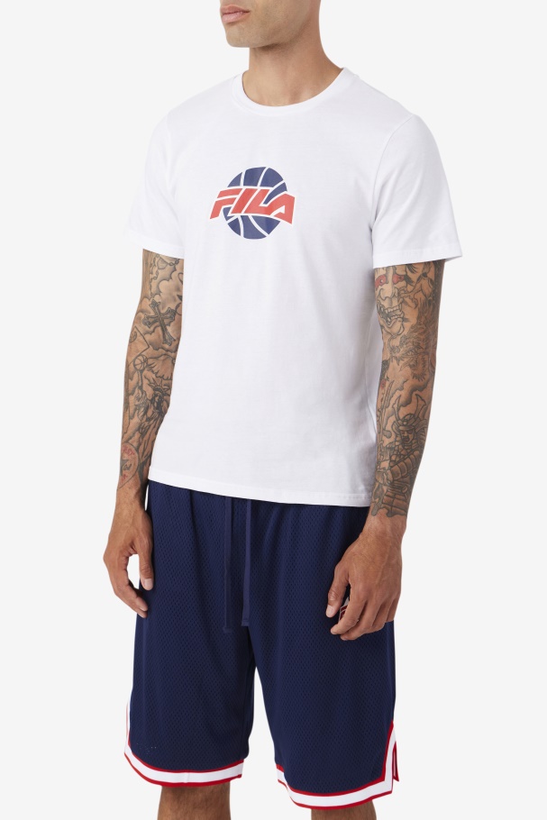 White/Navy/Red Nomi Tee Fila UK