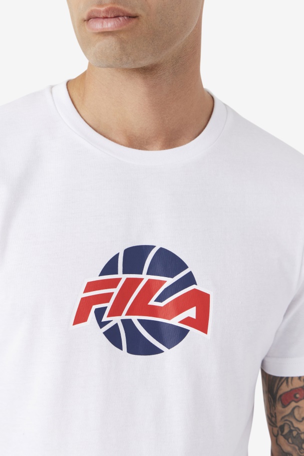 White/Navy/Red Nomi Tee Fila UK