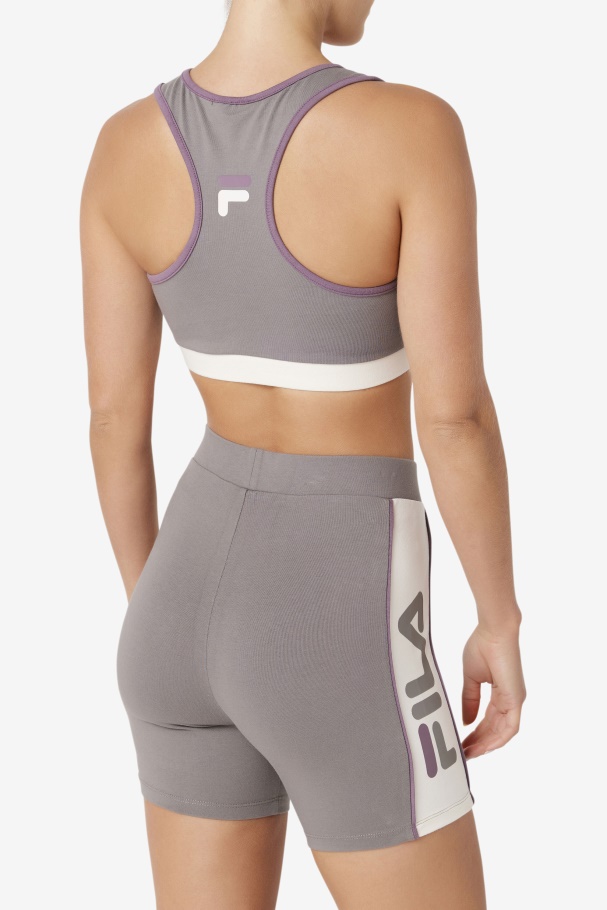 Brushed Nickel Fila UK Kairi Bra Top