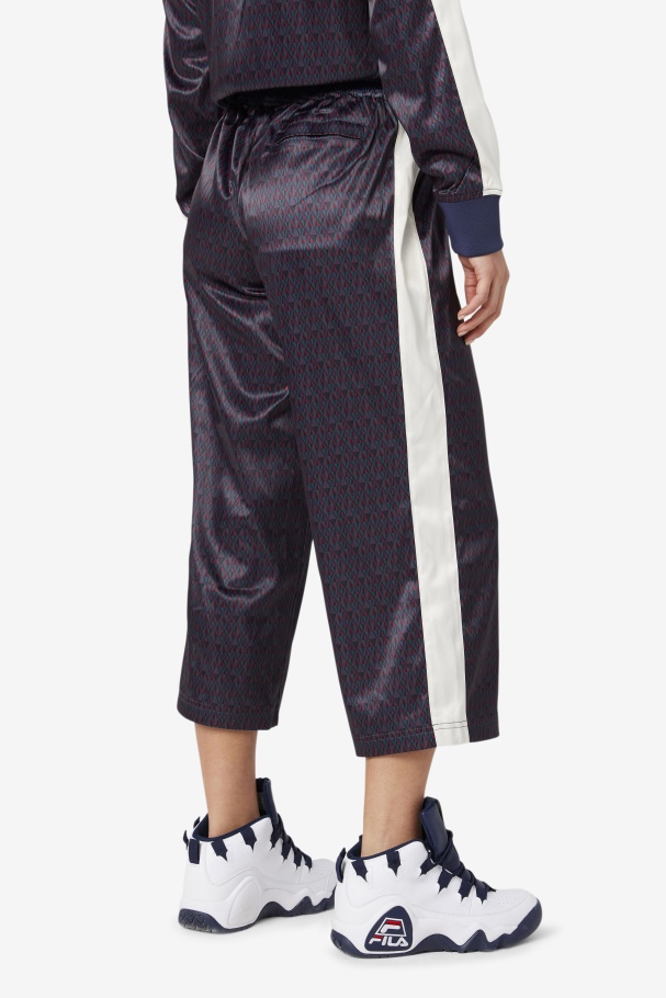 Aviana Cropped Satin Pant Fila UK Peacoat/Tofu