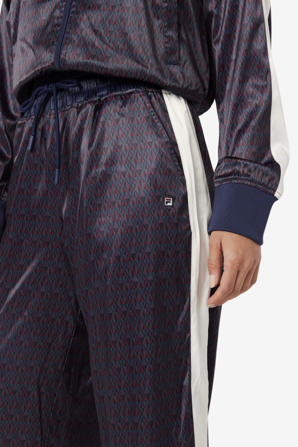 Aviana Cropped Satin Pant Fila UK Peacoat/Tofu