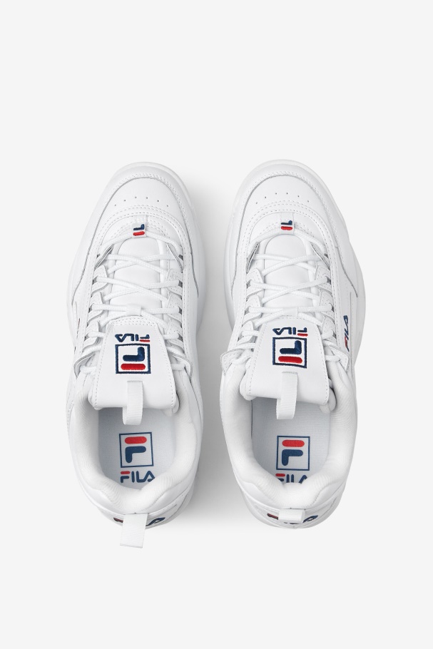 Fila UK White/Navy/Red Men\'s Disruptor 2 Premium